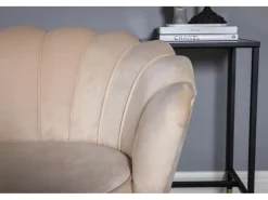 ebuy24 Nice Sofa 3 Personen Velour Beige