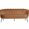 Sofas^ebuy24 Nice Sofa 3 Personen Velour Cognac Farben