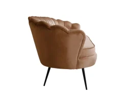 Sofas^ebuy24 Nice Sofa 3 Personen Velour Cognac Farben