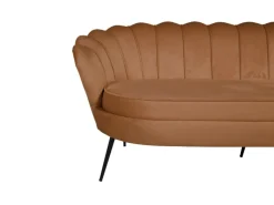 Sofas^ebuy24 Nice Sofa 3 Personen Velour Cognac Farben
