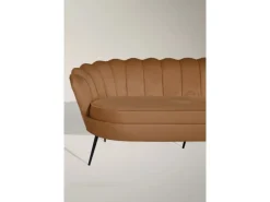 Sofas^ebuy24 Nice Sofa 3 Personen Velour Cognac Farben