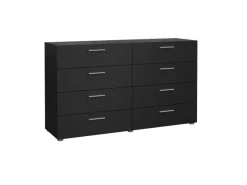 Bettwäsche|Kommode^ebuy24 Pepe Kommode 8 Schubladen Schwarze Struktur