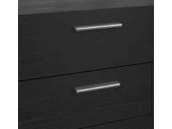 Bettwäsche|Kommode^ebuy24 Pepe Kommode 8 Schubladen Schwarze Struktur