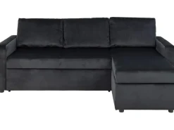Sofas|Aufbewahrung^ebuy24 Sacramento Schlafsofa Chaiselong Wendbar Versteckte Aufbewahrung und Ausziehbares Bett AntracitGrau