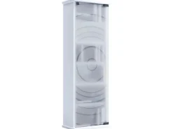 ebuy24 TilanoM Vitrinenschrank CD DVD 6 Ablagen 1 Tür Weiß