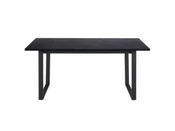 Stühle^ebuy24 Tilst Essgruppe Esstisch mit Schwarzem Marmordruck und 4 Stühlen Samt Beige