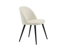 Stühle^ebuy24 Tilst Essgruppe Esstisch mit Schwarzem Marmordruck und 4 Stühlen Samt Beige