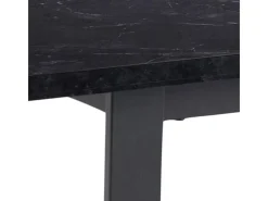 Stühle^ebuy24 Tilst Essgruppe Tisch Schwarz Marmor Print mit 4 Stühlen in Velour Grün