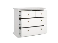 Sideboards^ebuy24 Venedig Kommode mit 2 Kleinen und 2 Grossen Schubladen Weiss