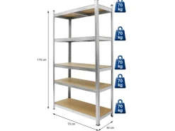 ECD Germany Weitere Regale^2Er Set Werkstattregal Schwerlastregal 170x70x30 cm bis 350kg
