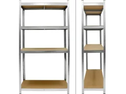 ECD Germany Weitere Regale^2Er Werkstattregal 160x80x40cm bis 320kg aus Metall 4 MDF-Platten