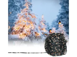 ECD Germany LED Micro Cluster Lichterkette 24m 800 LEDs Extra Warmweiß IP44