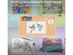 ECD Germany Bastelzubehör^140tlg XXL Malset mit Staffelei Künstler Acryl Zeichenset Buntstifte