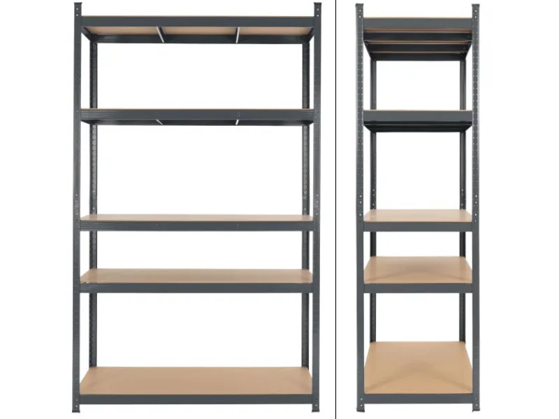 ECD Germany Werkstattregal 200x100x60 cm Anthrazit Metall 5 MDF Böden bis 875kg