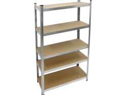 ECD Germany Metallregale|Kellerregale^Werkstattregal 200x100x50 cm Verzinkt bis 750 kg 5 MDF-Platten