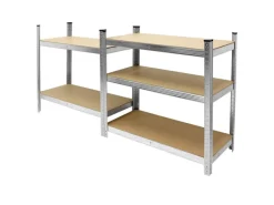 ECD Germany Metallregale|Kellerregale^Werkstattregal 200x100x50 cm Verzinkt bis 750 kg 5 MDF-Platten