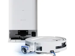 Reinigung^ECOVACS DEEBOT T80 OMNI WHITE mit Selbstreinigender OZMO ROLLER-Wischtechnologie