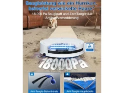 Reinigung^ECOVACS DEEBOT T80 OMNI WHITE mit Selbstreinigender OZMO ROLLER-Wischtechnologie