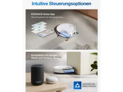 Reinigung^ECOVACS DEEBOT T80 OMNI WHITE mit Selbstreinigender OZMO ROLLER-Wischtechnologie