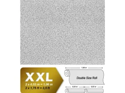 EDEM 80307BR70 1 Kart 4 Rollen Xxl Stabile überstreichbare Vlies-Tapete 1 Karton mit 4 Rollen 106 m2 Weiß