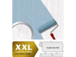 EDEM 83005BR60 Struktur-Tapete überstreichbar Holzoptik Matt Weiß 26,50 m2 1,06 m x 25,00 m 26,50 m2 Weiß