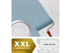 EDEM 80362BR70 Vliestapete überstreichbar Reibeputz Struktur Maler 25,05 m x 1,06 m 26,50 m2 Weiß