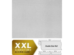 Überstreichbare Tapeten^EDEM 80310BR60 Xxl Vliestapete Glasfaser Muster überstreichbar 25,05 m x 1,06 m 26,50 m2 Weiß