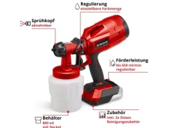 Einhell Malerbedarf^Akku-Farbsprühsystem TC-SY 18/60 Li-Solo Power X-Change