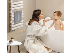 Emke Badheizkörper Oval Röhren 174x50cm 683W Handtuchwärmer für Badezimmer Handtuchtrockner