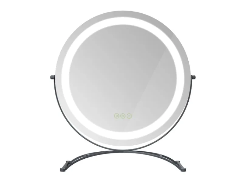 Emke Kosmetikspiegel Runder mit Beleuchtung 3 Farbtemperatur und Dimmbar 40cm