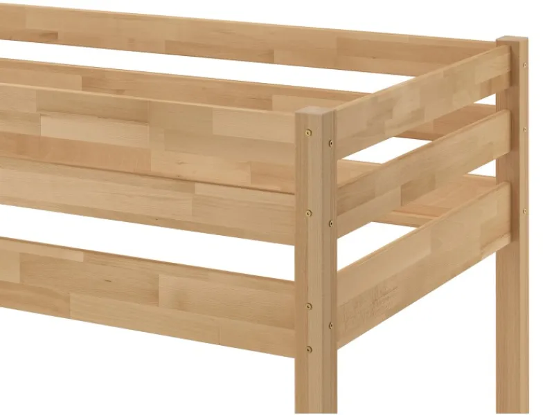 Erst-Holz Klarlacke^Etagenbett Holzbett 3er-Bett Buche Massiv 90 + 140 x 200 cm Modell 14 Rollrost inkl.
