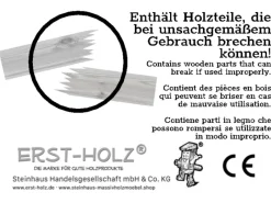 Erst-Holz Betten^Extra Niedriges Holzbett Futonbett 80 x 190 cm Kiefer Weiß Modell 47 Rollrost inkl.