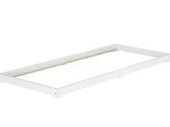 Erst-Holz Betten^Extra Niedriges Holzbett Futonbett 80 x 190 cm Kiefer Weiß Modell 47 Rollrost inkl.