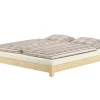 Erst-Holz Betten^Flaches Ehebett Bodenbett Doppelbett 180 x 200 Kiefer Modell 51 Rollrost inkl.