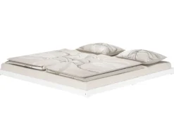 Erst-Holz Betten^Weißes Niederflurbett Futonbett Kieferholzbett 180 x 200 Modell 47 ohne Zubehör