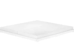 Erst-Holz Betten^Weißes Niederflurbett Futonbett Kieferholzbett 180 x 200 Modell 47 ohne Zubehör