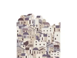 ESTAhome Fototapete Mediterrane Häuser Beige und Grau 200 x 279 cm 159260