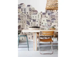 ESTAhome Fototapete Mediterrane Häuser Beige und Grau 200 x 279 cm 159260