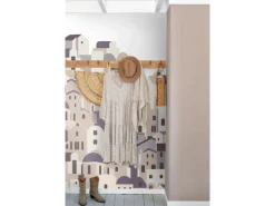 ESTAhome Fototapete Mediterrane Häuser Beige und Grau 200 x 279 cm 159260