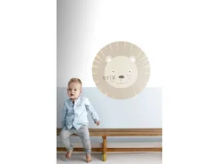 ESTAhome Wandtattoos^Selbstklebende Runde Tapete Tierköpfe Beige Ø 70 cm 158973