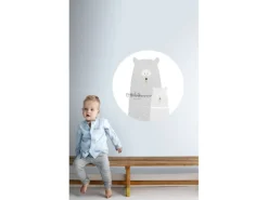 ESTAhome Selbstklebende Runde Tapete Bären Hellgrau Ø 70 cm 158976