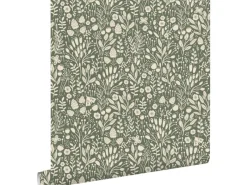 ESTAhome Tapete Blumen Grün 50 x 900 cm