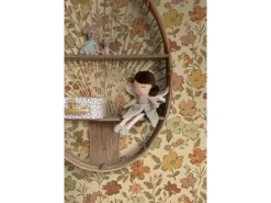 ESTAhome Tapete Blumen Ockergelb und Beigebraun 50 x 900 cm