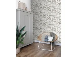 ESTAhome Tapete Dschungeltiere Crême-Weiß 53 cm x 10.05 m