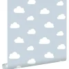 ESTAhome Dekorative Tapeten^Tapete Kleine Wolken 7386 Himmelblau 0.53 x 10.05 m