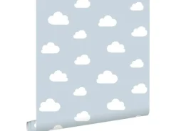 ESTAhome Dekorative Tapeten^Tapete Kleine Wolken 7386 Himmelblau 0.53 x 10.05 m