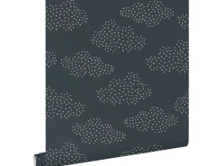 ESTAhome Tapete Kleine Wolken Dunkelblau 50 x 900 cm 139980