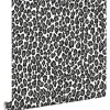 ESTAhome Tapetenmuster^Tapete Panter Schwarz und Weiß 53 cm x 10,05 m 136810