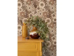 ESTAhome Tapetenmuster^Tapete Retro Blumen 50 x 900 cm