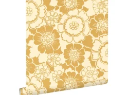 ESTAhome Tapetenmuster^Tapete Retro Blumen 50 x 900 cm